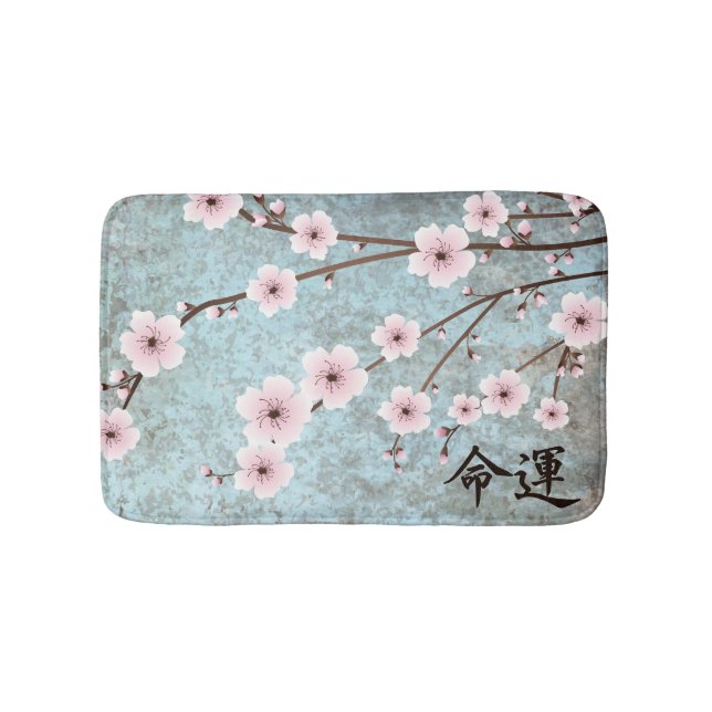 Rosa cherry-blommarna "Destiny" Badrumsmatta (Framsidan)