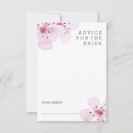 Rosa Cherry Blommars Advice for Bride Rådkort