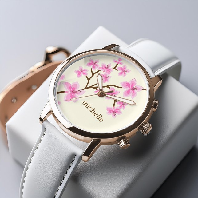Rosa Cherry Blommars Armbandsur (Skapare uppladdad)