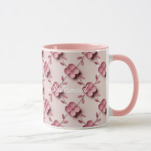 Rosa Cherry Blommars Bridesmaid Rosa Combo Mugg