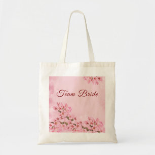 Rosa Cherry Blommars Bridesmaid Tygkasse
