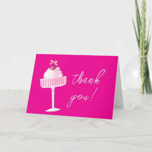 Rosa Cherry Brunch BubLY Champagne Baby Shower Tack Kort