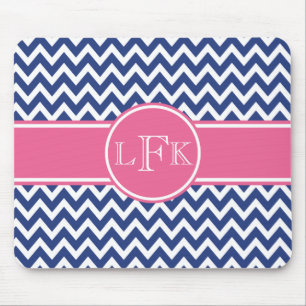 Rosa Chevron Anpassningsbar Mouse Pad Musmatta