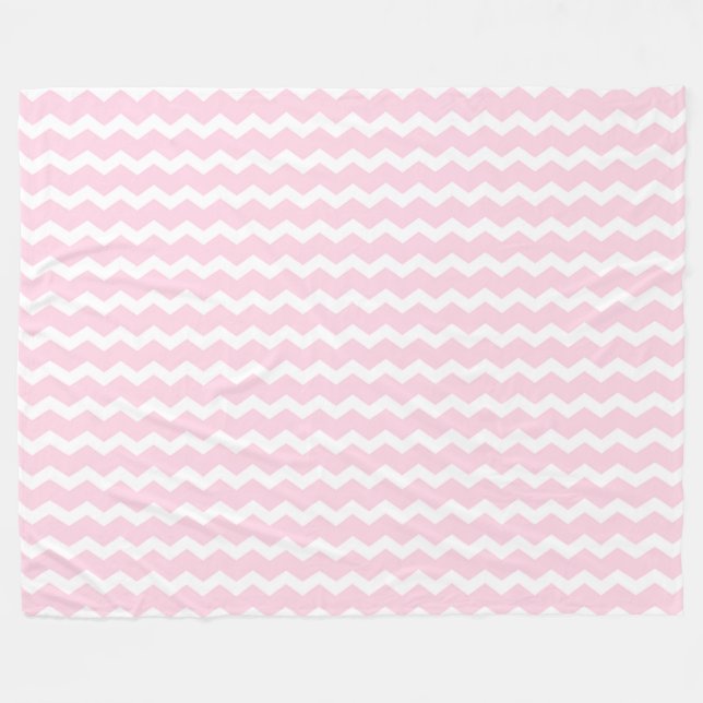 Rosa Chevron Fleecefilt (Framsidan (Horisontell))