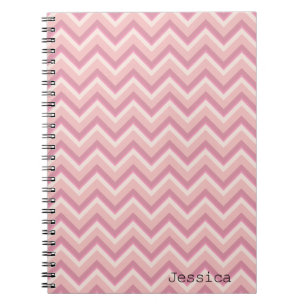 Rosa Chevron Söt bärbar Anteckningsbok