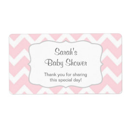 Rosa Chevron-Vattenflaska eller befordra att anpas Fraktsedel