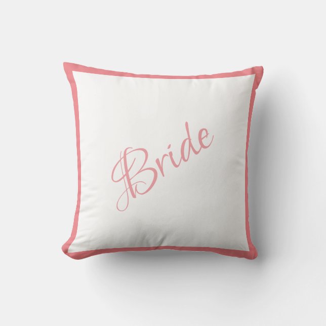 Rosa Chic Bröllop Kudde (Framsida)