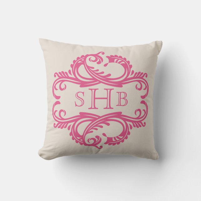 Rosa Chic Damask Pillow Kudde (Framsida)