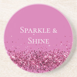 Rosa Chic Glitter Gnistra Underlägg