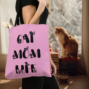 Rosa Chic Kattmamma Liv Söt Mors Dag Tygkasse