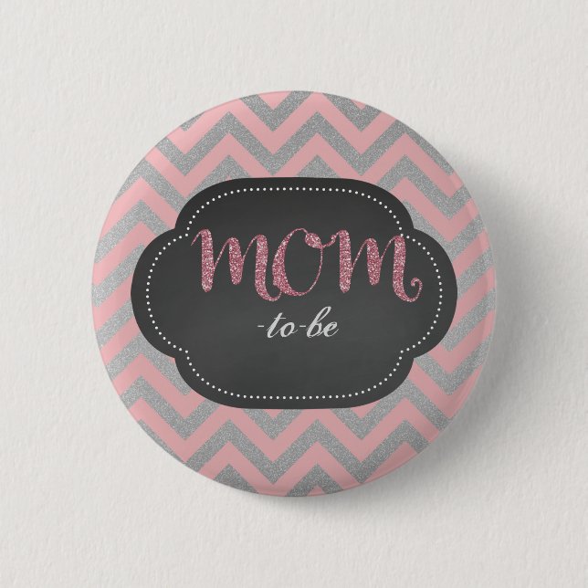 Rosa chic mamma-till-är knäppas knapp (Framsida)