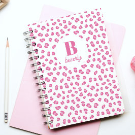 Rosa Chic Monogram Namn första bärbara dator Anteckningsbok