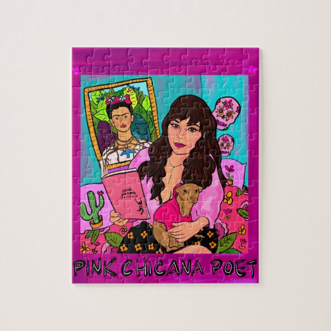 Rosa Chicana Poet Puzzle Pussel (Vertikal)