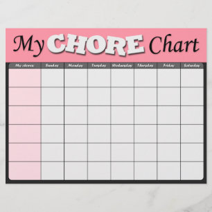 Rosa Children's Chore Charts Reklamblad