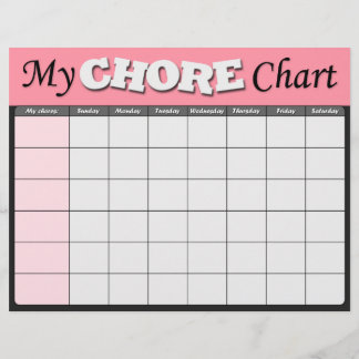 Rosa Children's Chore Charts Reklamblad