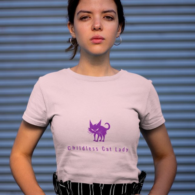 Rosa Chilless Cat Dam T Shirt (Skapare uppladdad)