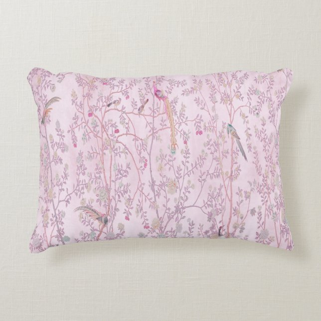 Rosa Chinoiserie accent Pillow Prydnadskudde (Framsidan)