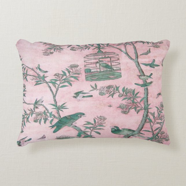 Rosa Chinoiserie accent Pillow Prydnadskudde (Framsidan)