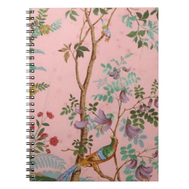 Rosa Chinoiserie Anteckningsbok (Framsidan)