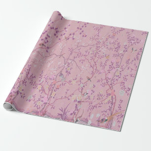 Rosa Chinoiserie Bird Decoupage Presentpapper