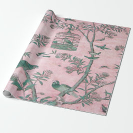 Rosa Chinoiserie Bird Decoupage Presentpapper