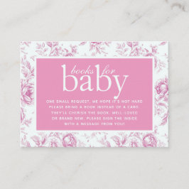 Rosa Chinoiserie Blommigt Toile Bokar för Baby Tilläggskort