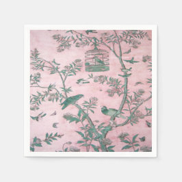 Rosa Chinoiserie Decoupage Pappersservett