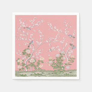 Rosa Chinoiserie Decoupage Pappersservett