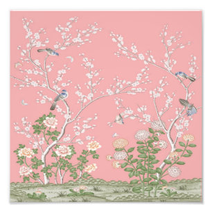 Rosa Chinoiserie Fototryck