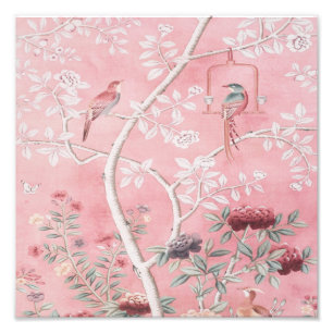 Rosa Chinoiserie Fototryck