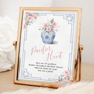  Rosa Chinoiserie Ginger Burk Nappar Hunt Poster