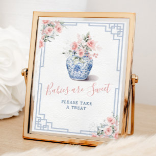 Rosa Chinoiserie Ginger Burk Spädbarn är Sweet Poster