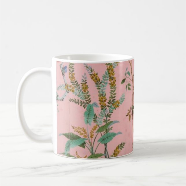 Rosa Chinoiserie Kaffemugg (Vänster)