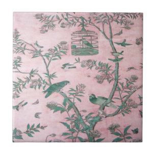 Rosa Chinoiserie Kakelplatta