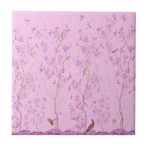 Rosa Chinoiserie Kakelplatta