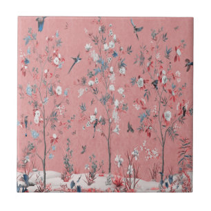 Rosa Chinoiserie Kakelplatta