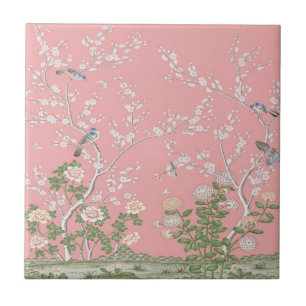 Rosa Chinoiserie Kakelplatta