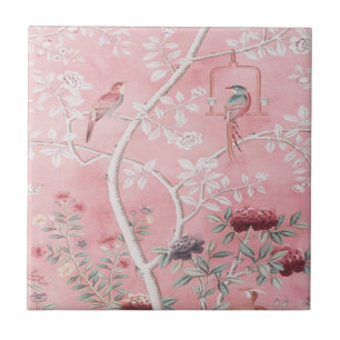 Rosa Chinoiserie Kakelplatta