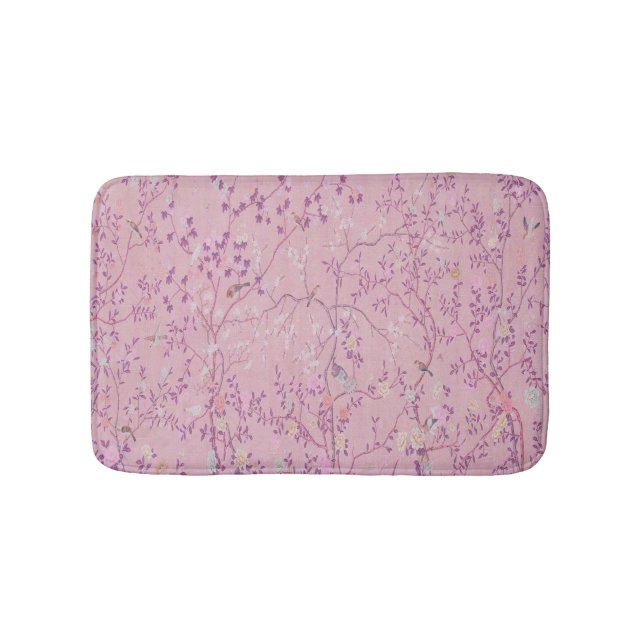 Rosa Chinoiserie Modern Bath Mat Badrumsmatta (Framsidan)