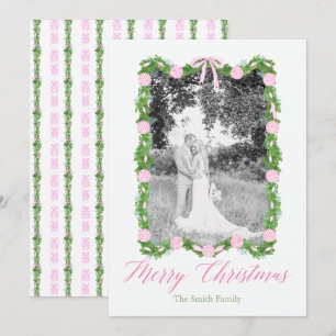 Rosa Chinoiserie Ornament Garland Grandmillenial Inbjudningar