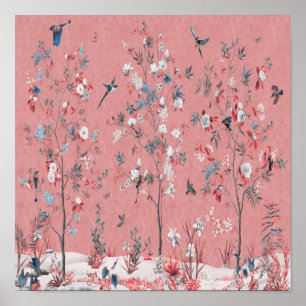 Rosa Chinoiserie Poster