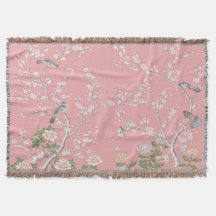 Rosa Chinoiserie Throw Blanket