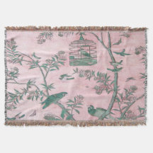 Rosa Chinoiserie Throw Blanket