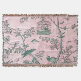 Rosa Chinoiserie Throw Blanket Filt