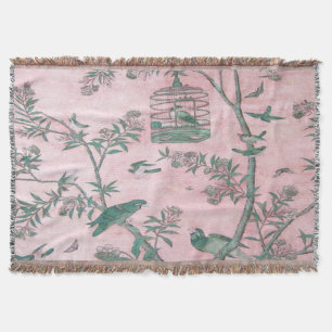 Rosa Chinoiserie Throw Blanket Filt