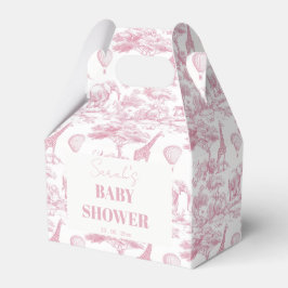 Rosa Chinoiserie Toile de Jouy Baby Shower Presentaskar