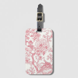 Rosa Chinoiserie Toile Drak Sakura Bagagebricka
