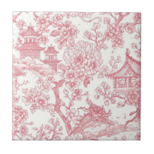 Rosa Chinoiserie Toile Drak Sakura
