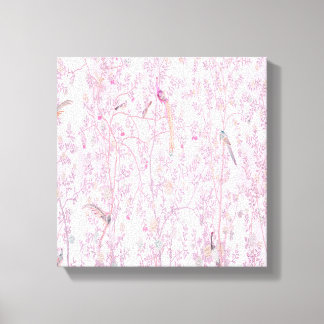 Rosa Chinoiserie Wall Art Decor Kanvastryck