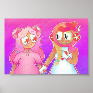 Rosa Choco Cookie X Cotton Candy Cookie Poster